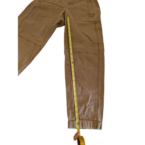 Vintage Old Navy Jeans Womens S Tan Sky-High Straight Rise Pants Elastic Waist - Picture 3 of 4
